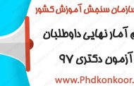 اعلام آمار نهایی داوطلبان آزمون دکتری ۹۷